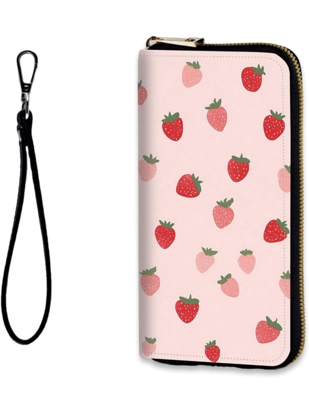 Cute RFID Wristlet Wallet for Women, Large Leather Clutch with Phone Holder